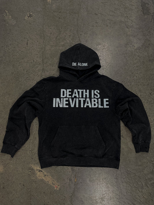 “ DEATH IS INEVITABLE “ FRENCH TERRY ASH HOODIE
